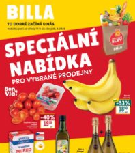 Akční leták BILLA  - Speciální nabídka pro vybrané prodejny
