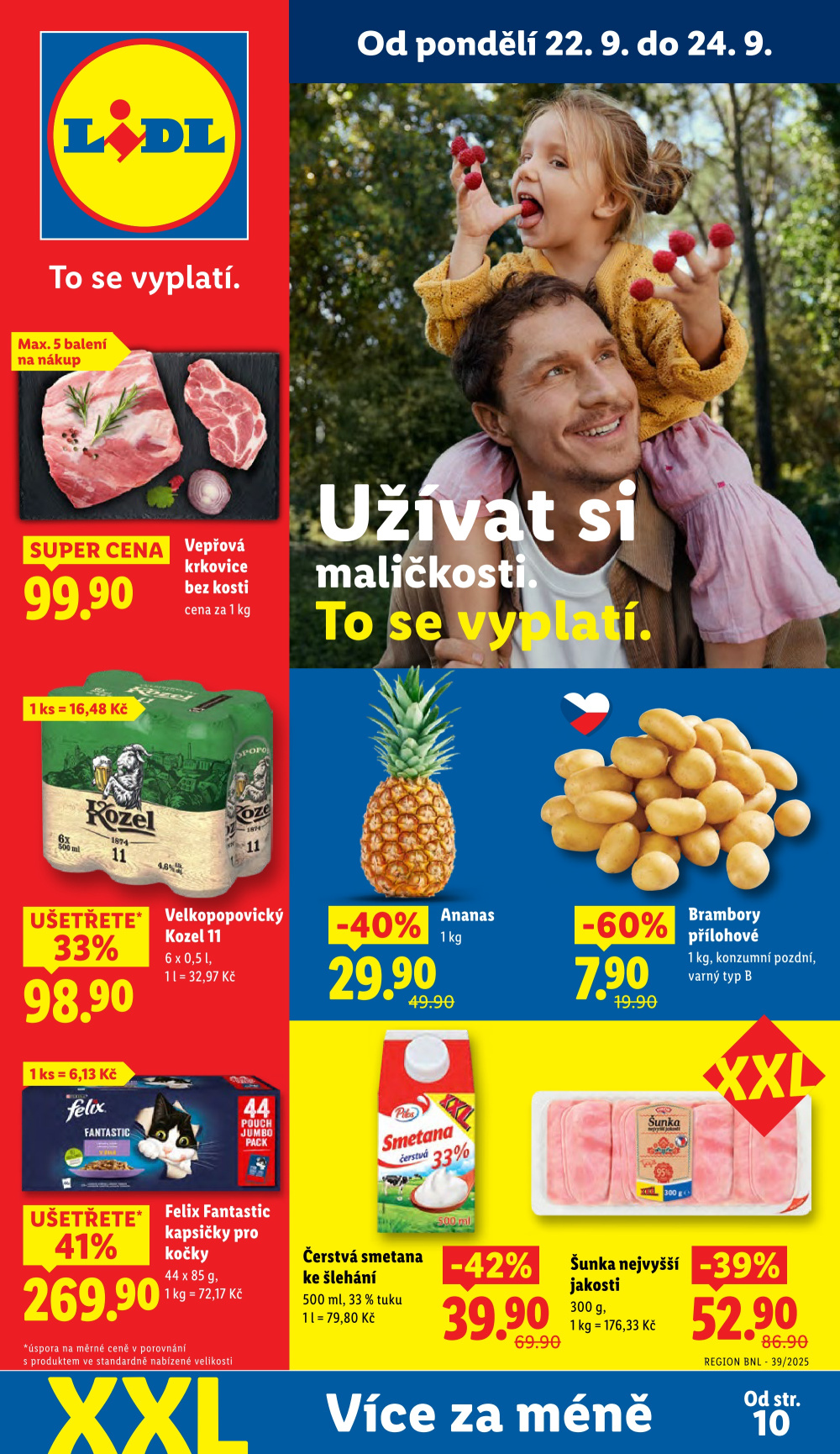 Leták Lidl leták od pondělí - XXL více za méně - strana 1