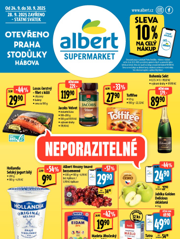 Albert Supermarket leták - Praha Stodůlky, Hábová