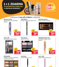 Akční leták Teta drogerie - Dekorativní kosmetika 1 + 1 zdarma