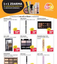Akční leták Teta drogerie - Dekorativní kosmetika 1 + 1 zdarma