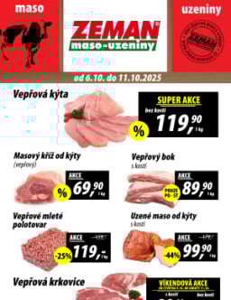 ZEMAN maso - uzeniny leták