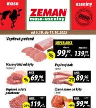 Akční leták ZEMAN maso - uzeniny 