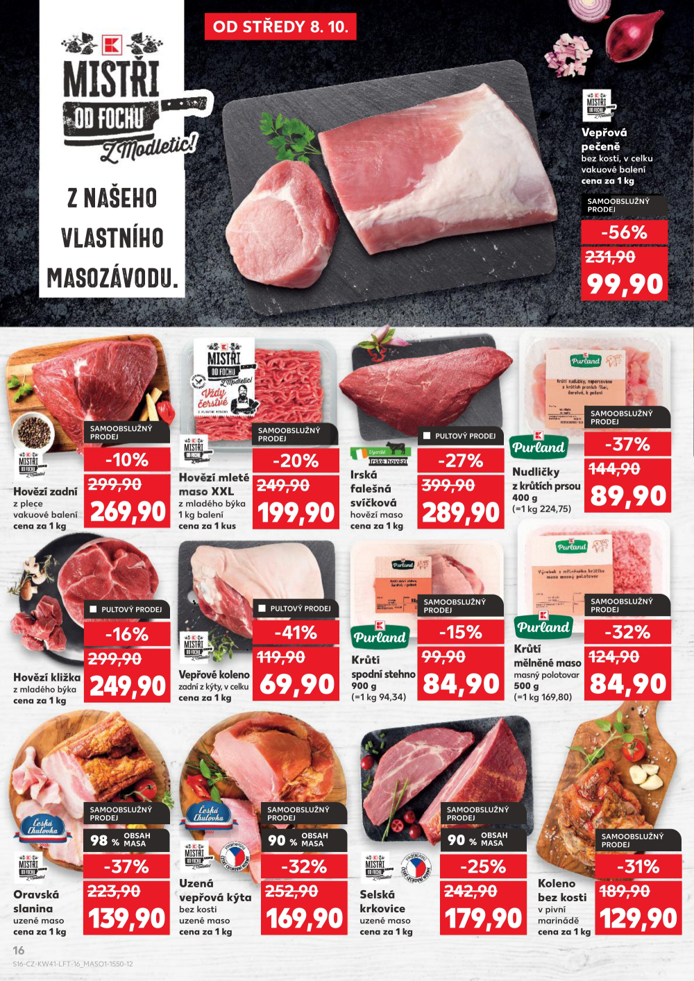 Leták Kaufland leták Praha 9 - Hloubětín - strana 16