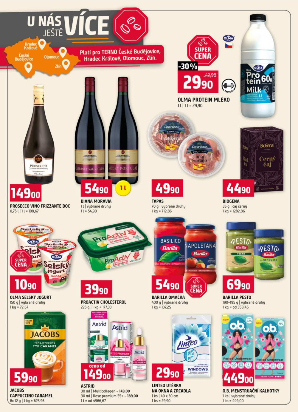 Leták Terno leták - České Budějovice, Bechyně, Třeboň, Trhové Sviny, Týn nad Vltavou, Olomouc, Hradec Králové - strana 18