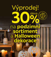 Akční leták Kika Nábytek  - Sleva 30% na podzimní sortiment a Helloween dekorace