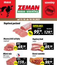 Akční leták ZEMAN maso - uzeniny 
