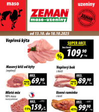 Akční leták ZEMAN maso - uzeniny 