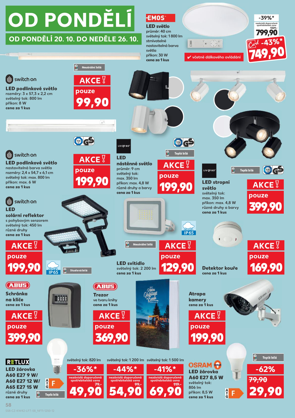 Leták Kaufland leták Prostějov, Olomoucká - strana 58