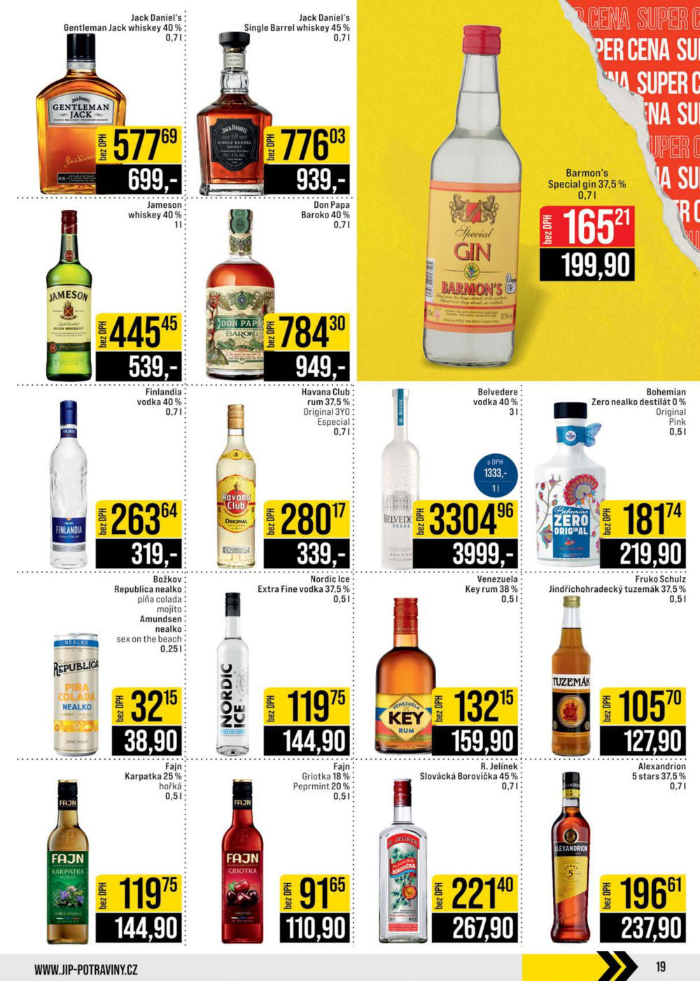 Leták JIP leták CC Cash & Carry - Brno, Ostrava, Praha, Polička, Olomouc, Karlovy Vary, Zlín, Jilemnice, Pardubice - strana 19