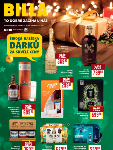 BILLA leták - Nabídka dárků