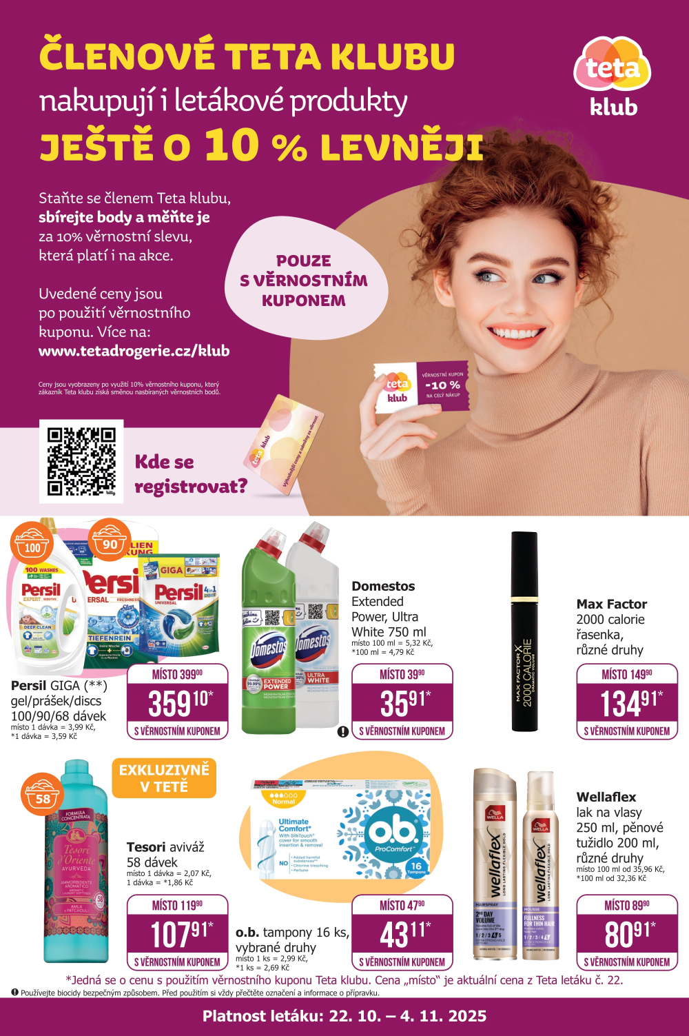 Leták Teta drogerie - Teta klub - strana 1