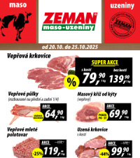 Akční leták ZEMAN maso - uzeniny  ABC