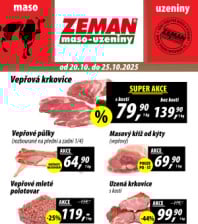 Akční leták ZEMAN maso - uzeniny  DEF