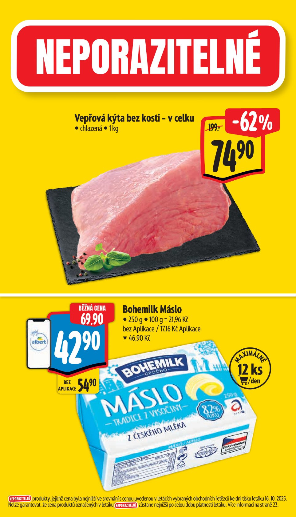 Leták Albert Supermarket leták - České Budějovice, Suchovrbenské náměstí - strana 2