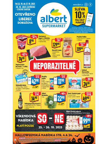 Albert Supermarket leták - Liberec, Dobiášova Albert Supermarket leták - Liberec, Dobiášova