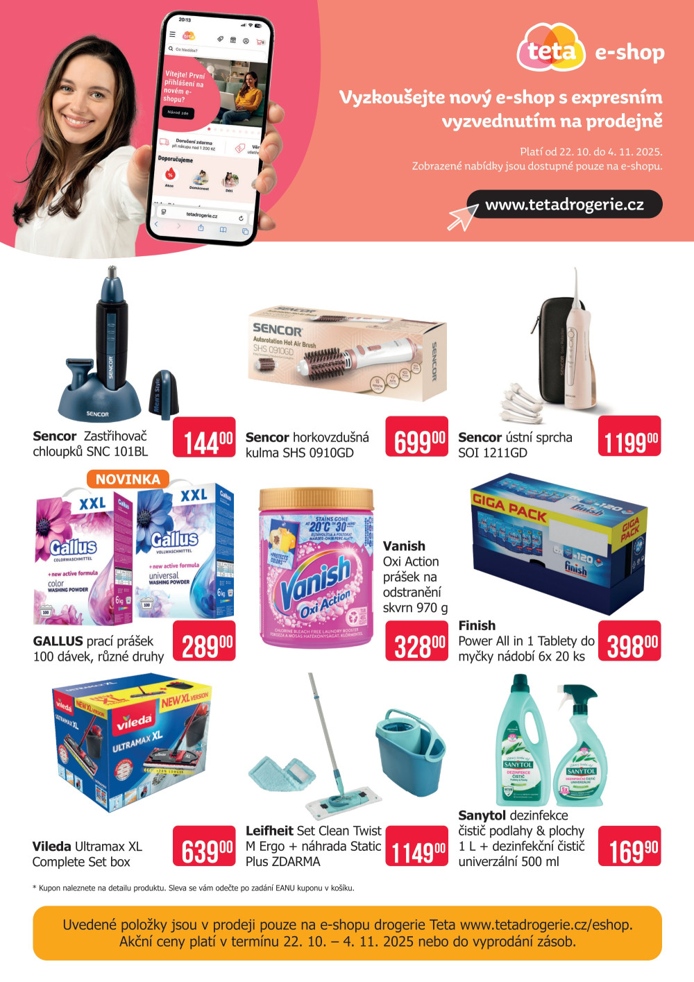 Leták Teta drogerie - Speciální nabídka e-shop - strana 1