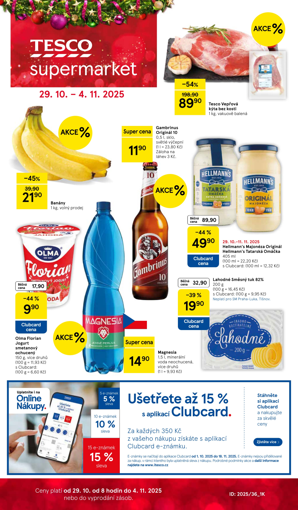 Leták Tesco supermarket leták - strana 1