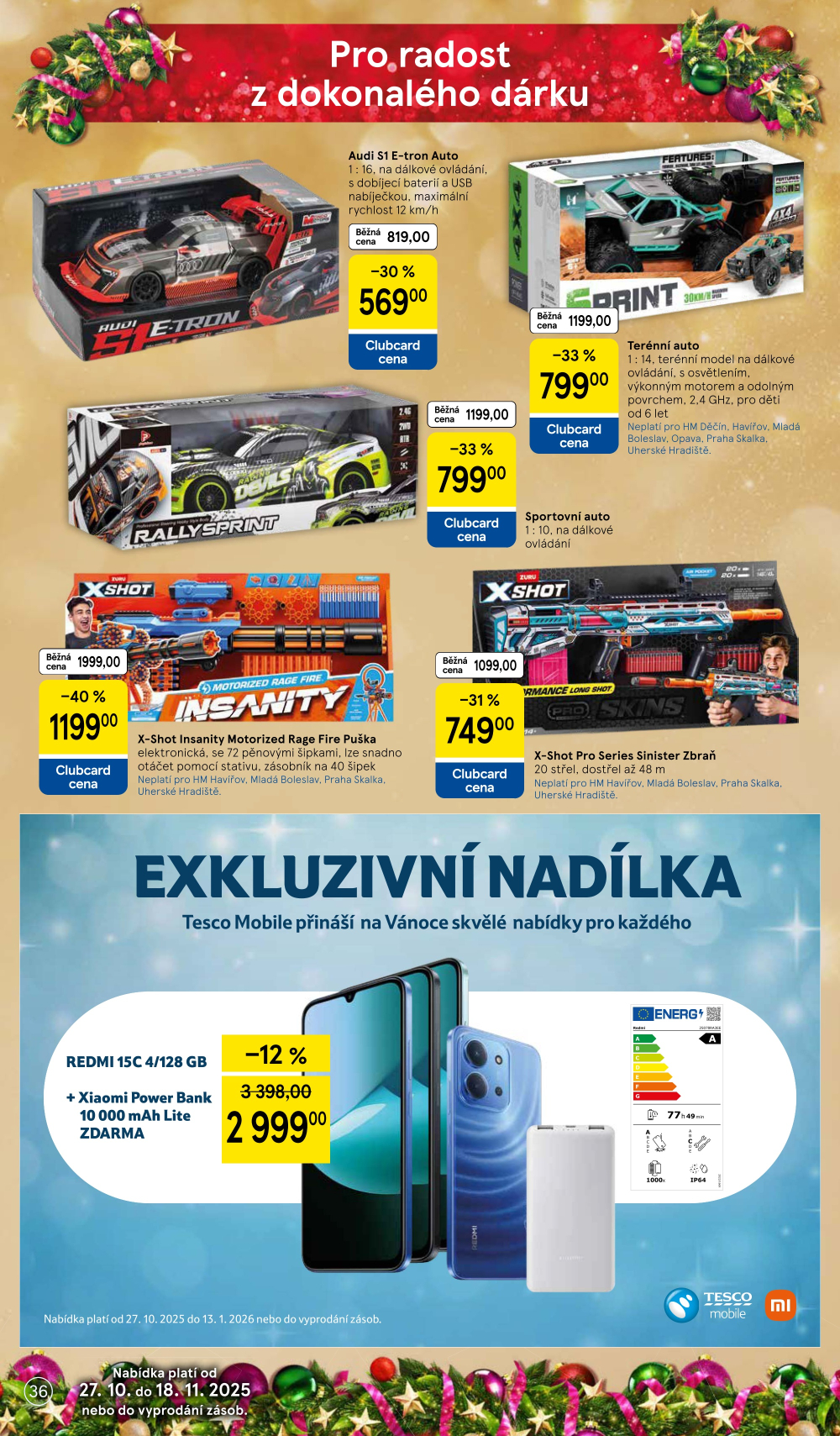 Leták Tesco hypermarket - Vánoční katalog hraček - strana 36