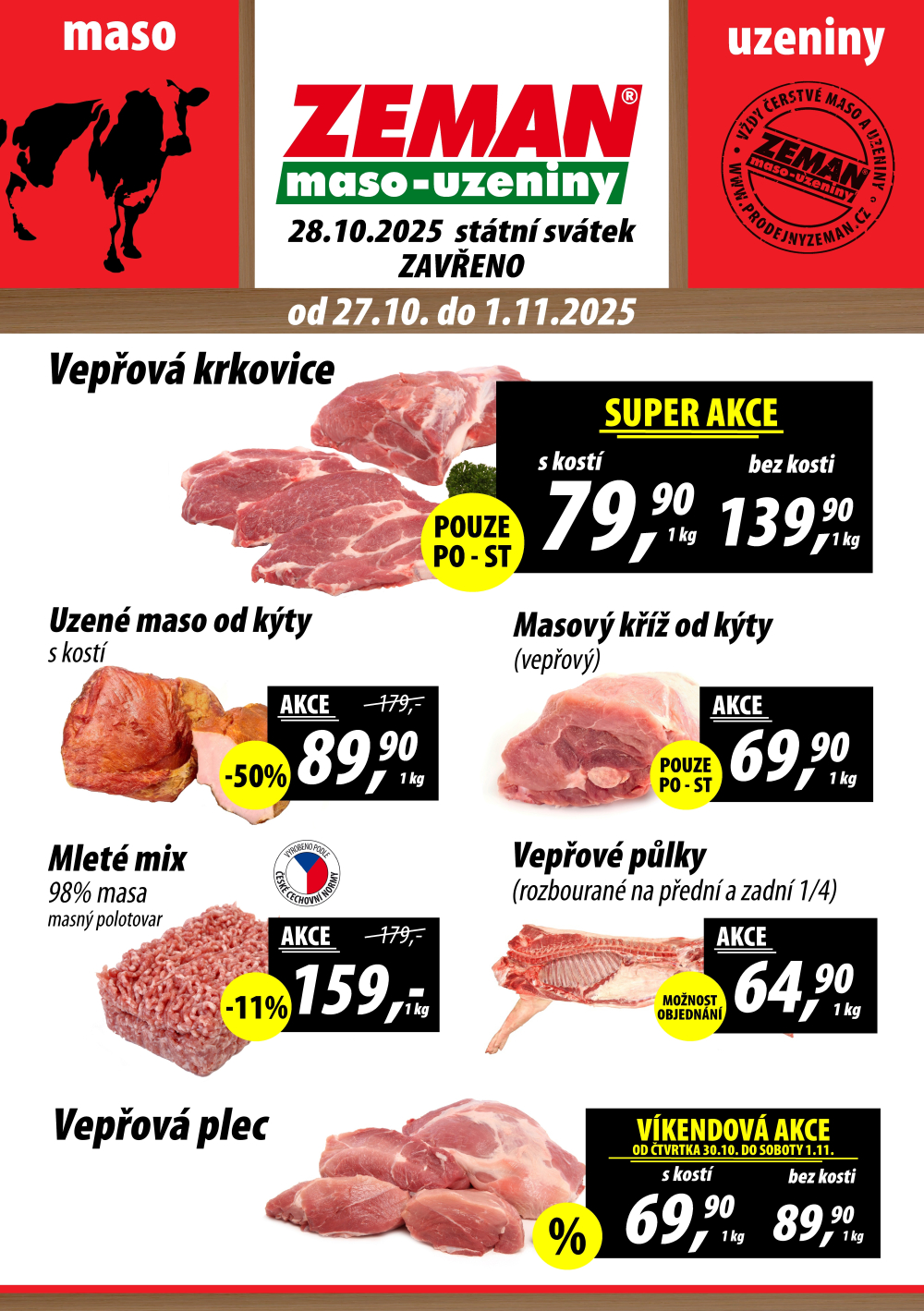 Leták ZEMAN maso - uzeniny leták - strana 1