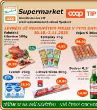 Akční leták COOP Jednota Nymburk Supermarket 