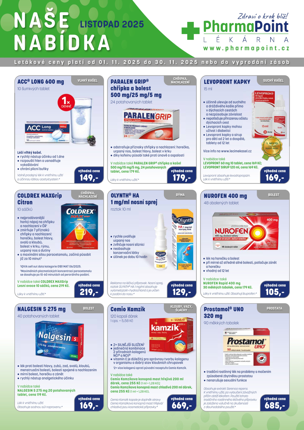 Leták PharmaPoint leták A - strana 1