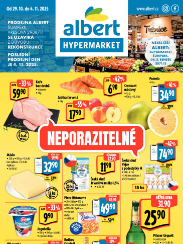Albert Hypermarket leták - Šumperk, Vřesová Albert Hypermarket leták - Šumperk, Vřesová