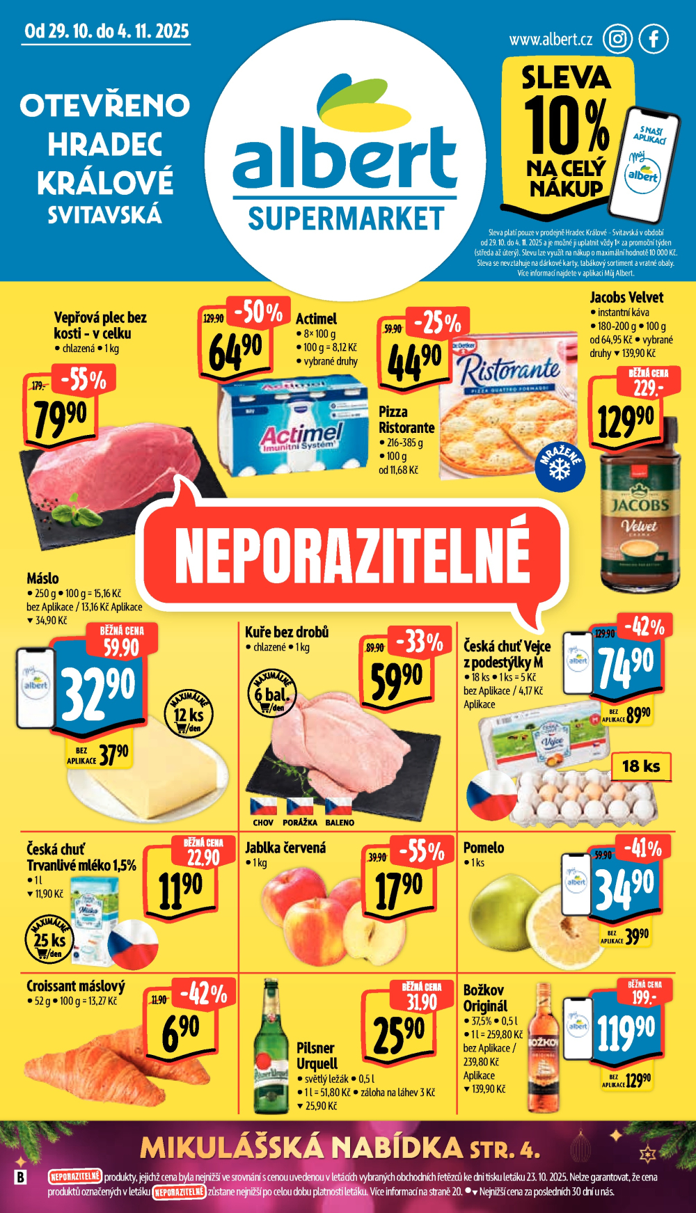 Leták Albert Supermarket leták - Hradec Králové, Svitavská - strana 1