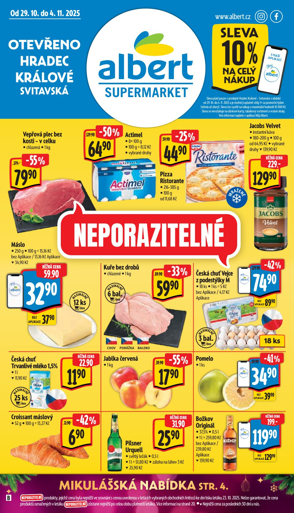 Leták Albert Supermarket leták - Hradec Králové, Svitavská - strana 1