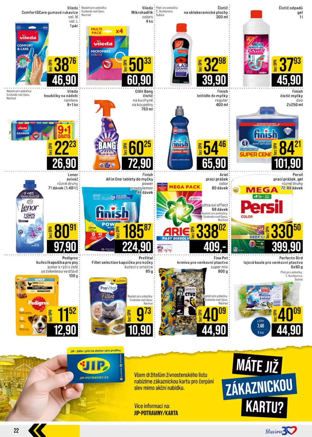 Leták JIP leták CC Cash & Carry - České Budějovice, Most, Náchod, Svoboda nad Úpou, Sušice - strana 22