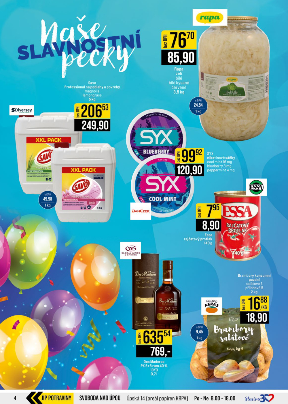 Leták JIP leták CC Cash & Carry - Brno, Ostrava, Praha, Polička, Olomouc, Karlovy Vary, Zlín, Jilemnice, Pardubice - strana 4