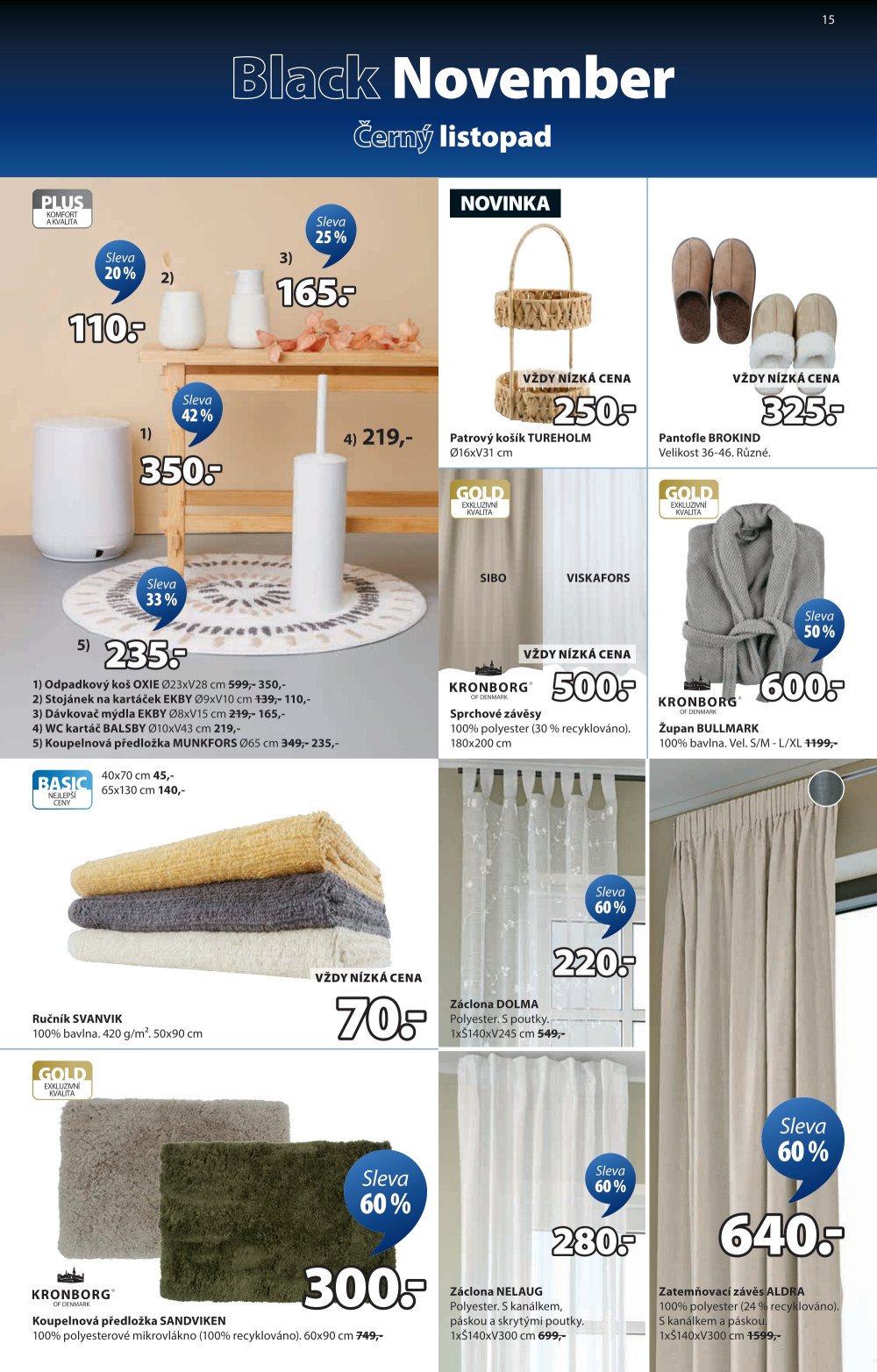 Leták Jysk leták - Černý listopad - strana 16
