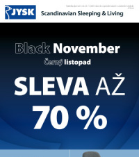 Akční leták Jysk  - Černý listopad