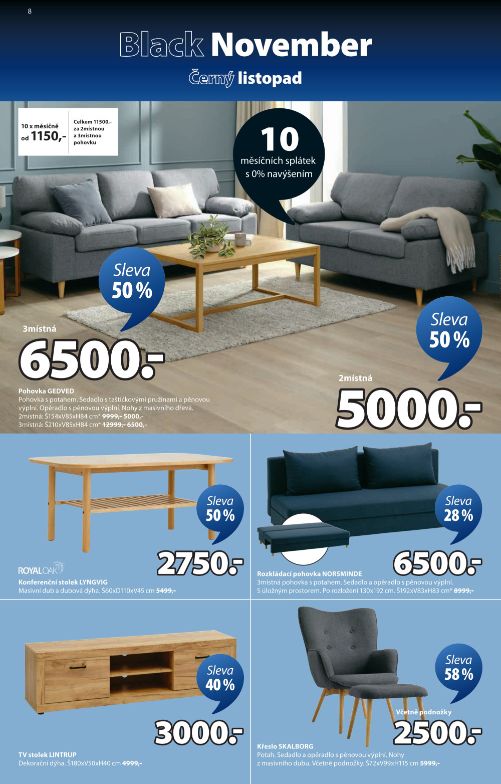 Leták Jysk leták - Černý listopad - strana 9