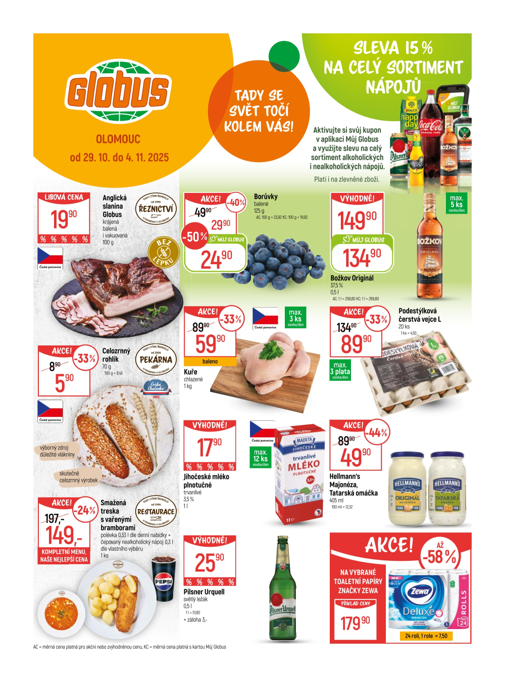 Leták Globus leták Olomouc - strana 1