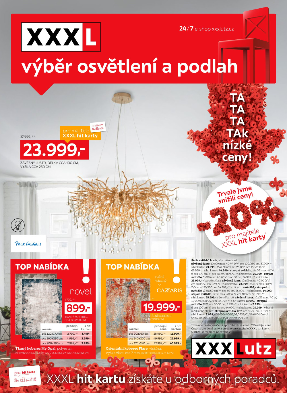 Leták XXXLutz leták - Výběr osvětlení a podlah - strana 1