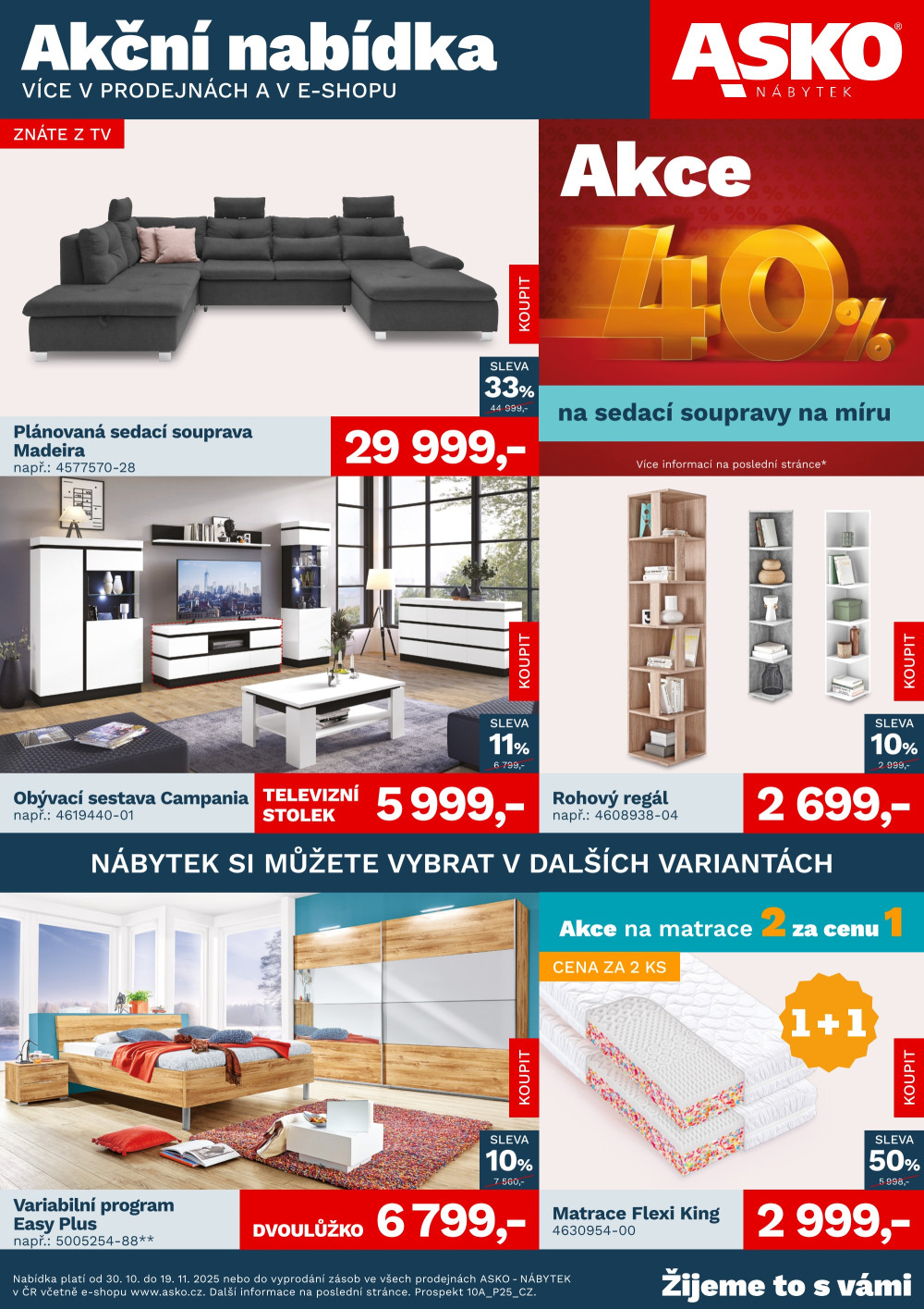 Leták ASKO nábytek leták - Akční nabídka - strana 1