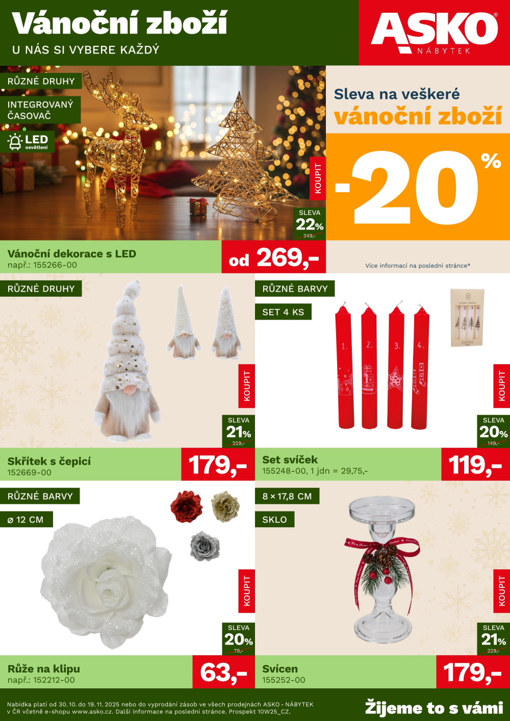 Leták ASKO nábytek leták - Vánoční zboží - strana 1