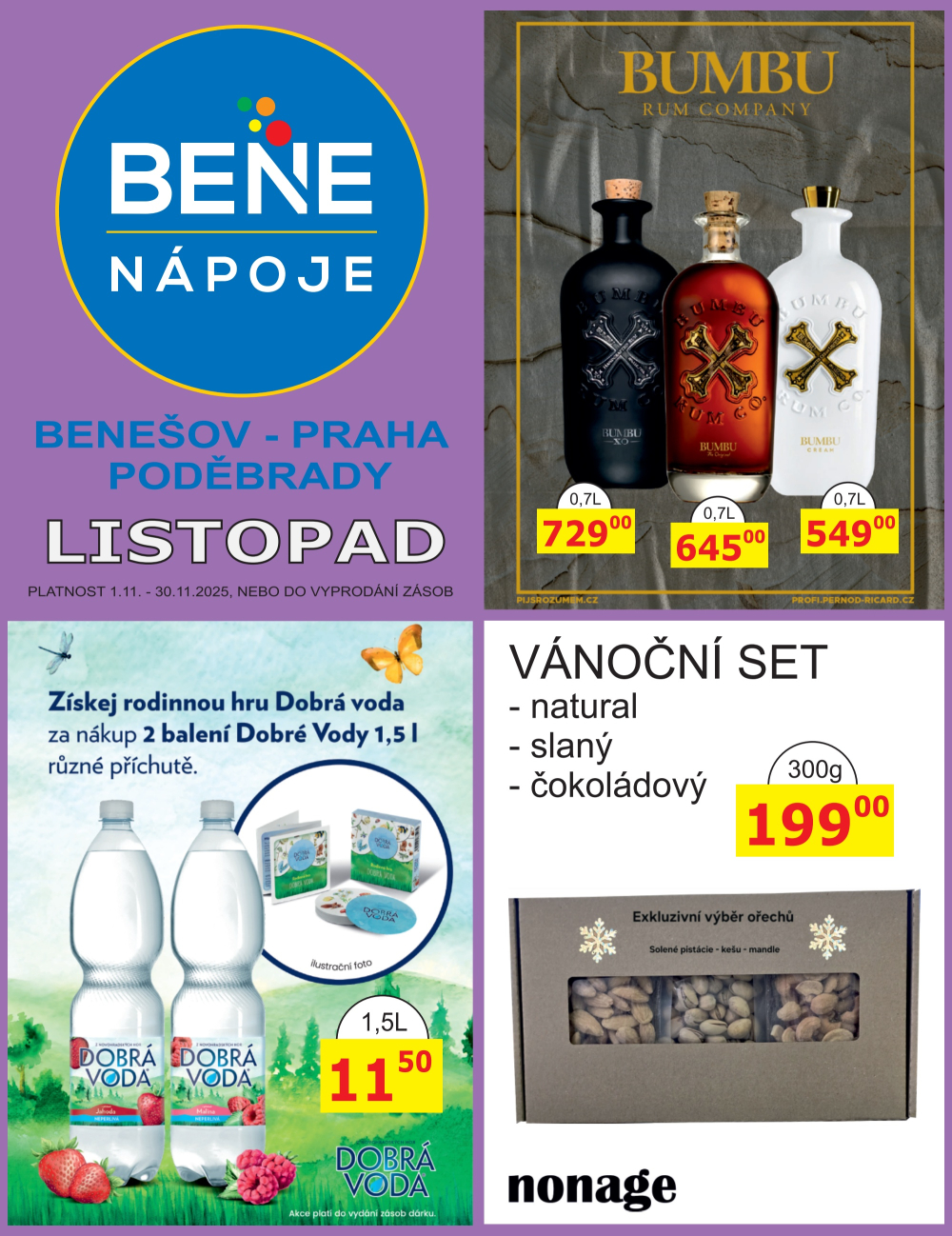 Leták BENE NÁPOJE leták - strana 1