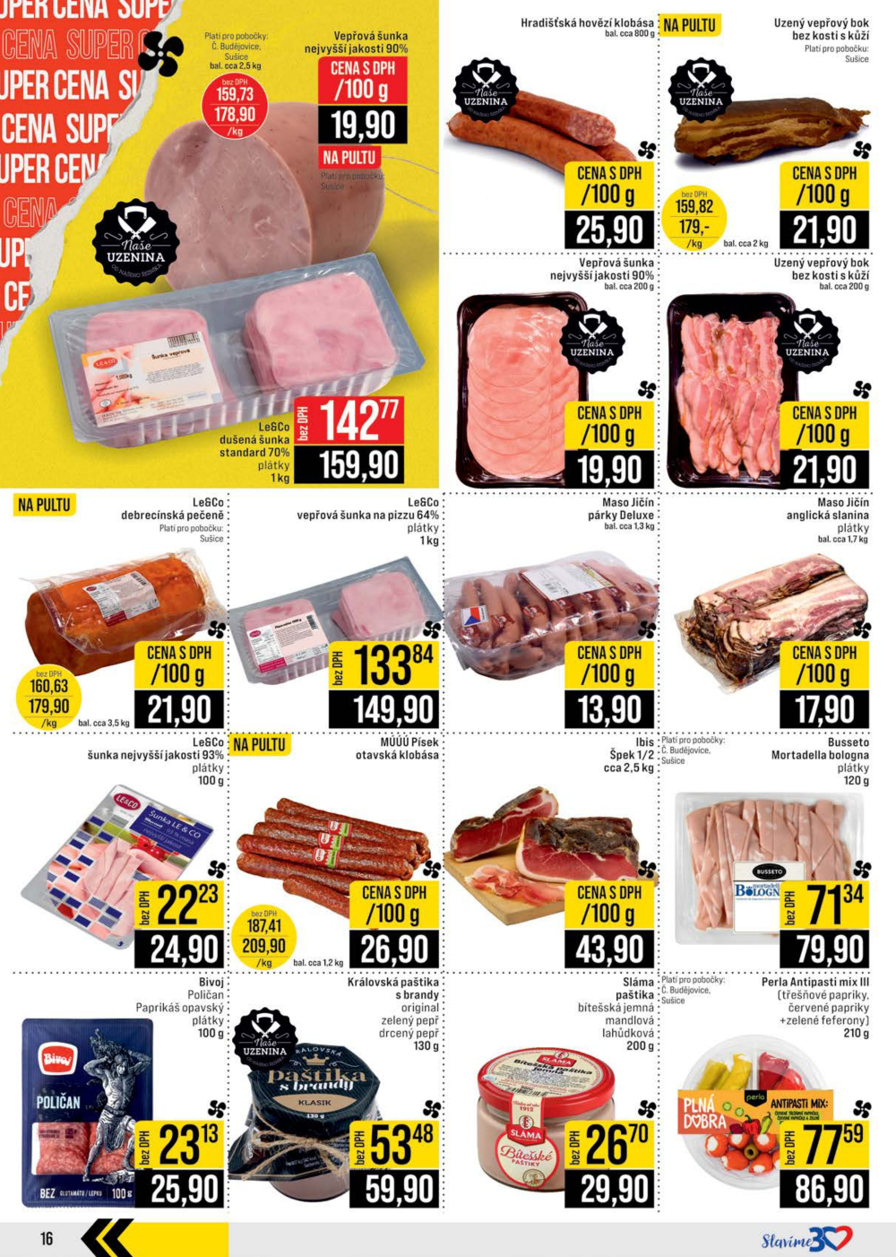 Leták JIP leták CC Cash & Carry - České Budějovice, Most, Náchod, Svoboda nad Úpou, Sušice - strana 16