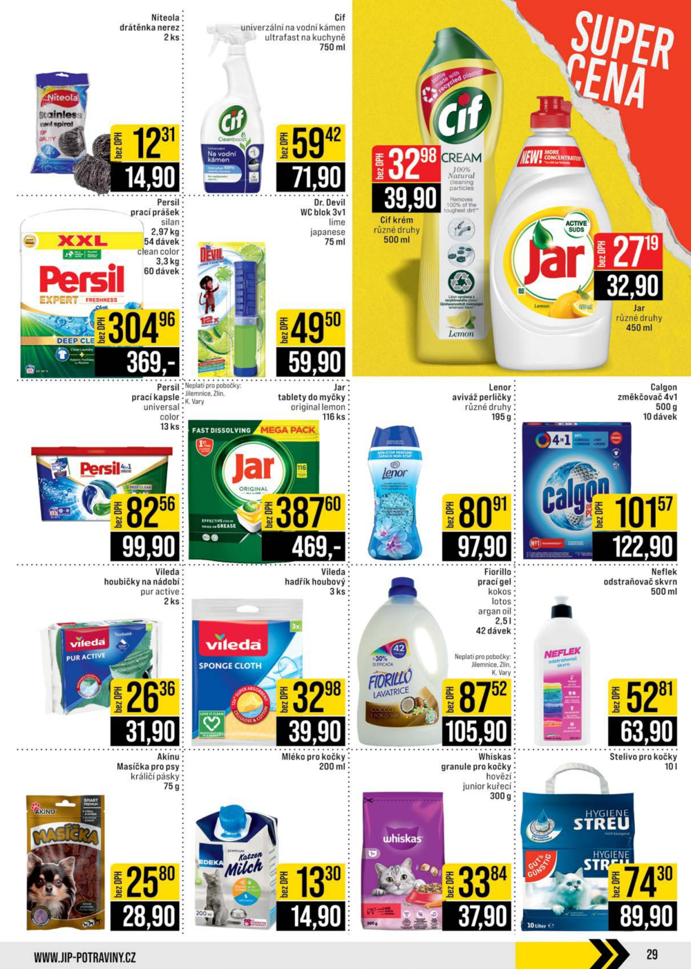 Leták JIP leták CC Cash & Carry - Brno, Ostrava, Praha, Polička, Olomouc, Karlovy Vary, Zlín, Jilemnice, Pardubice - strana 29