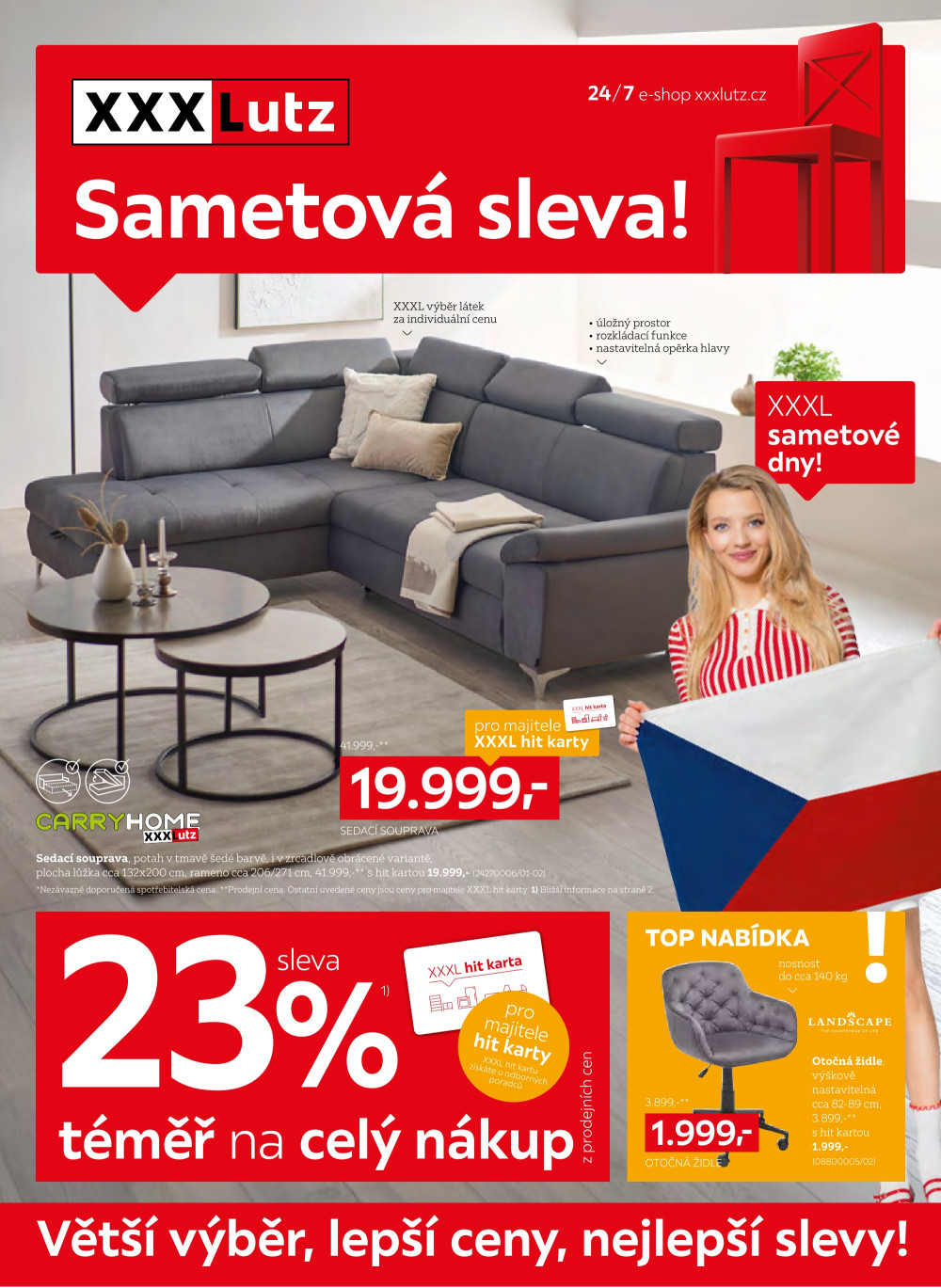 Leták XXXLutz leták - Sametová sleva - strana 1