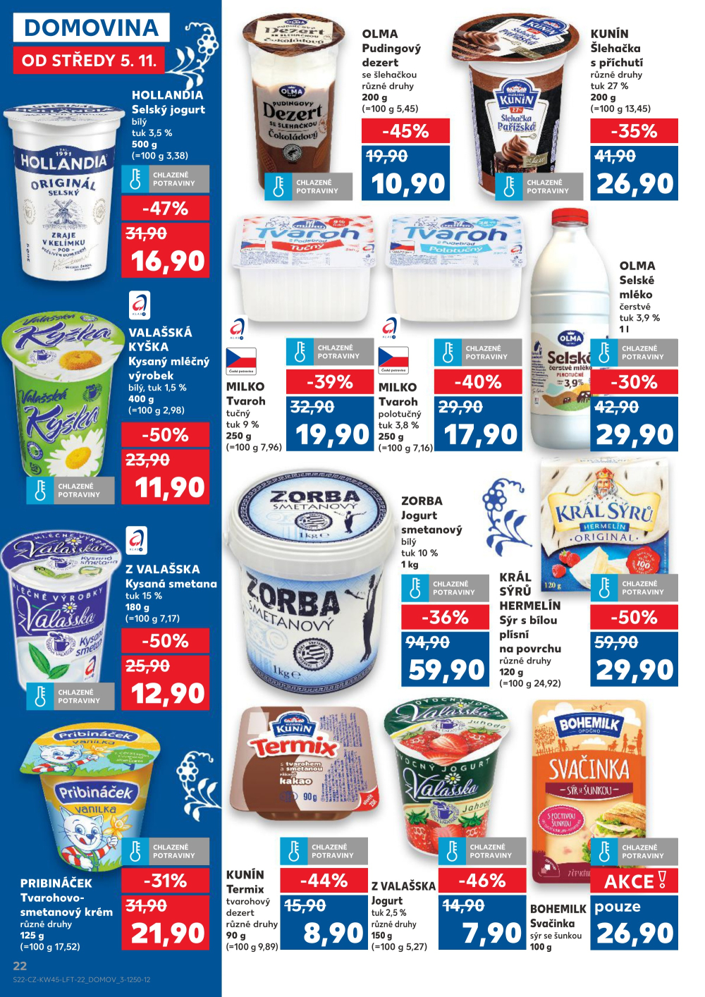 Leták Kaufland leták Znojmo, Dukelských bojovníků - strana 22