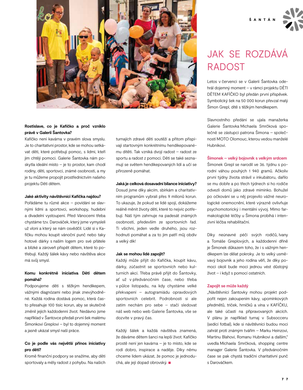 Leták Galerie Šantovka magazín - strana 77