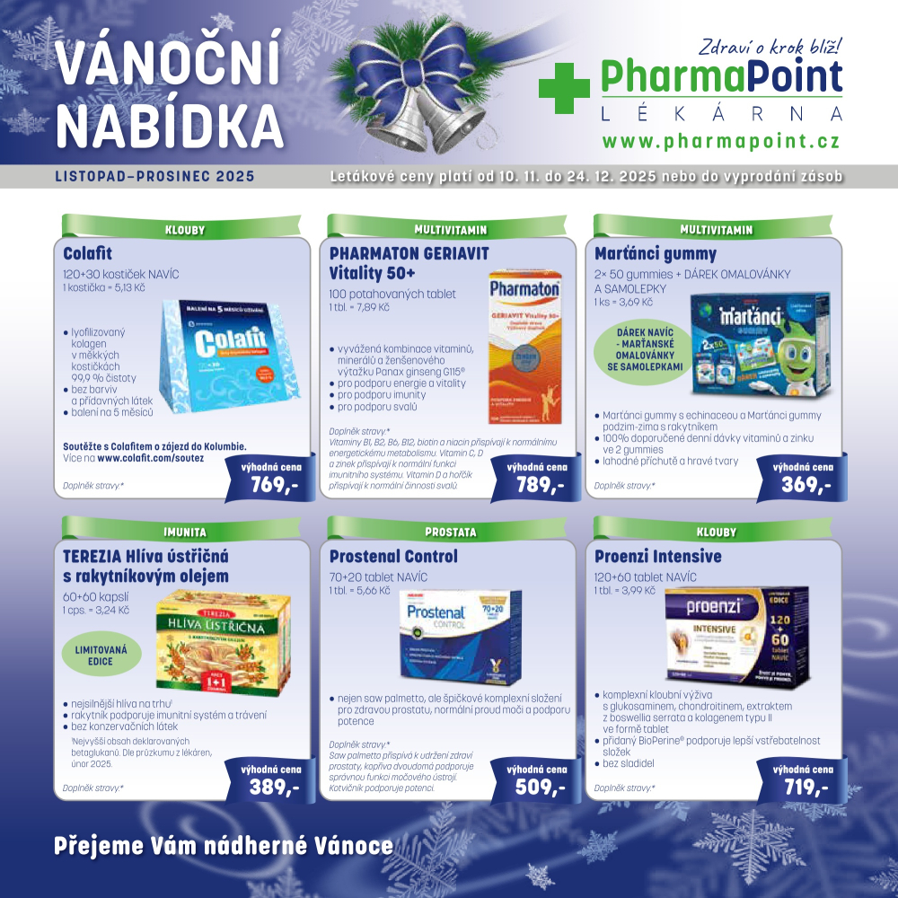 Leták PharmaPoint leták - Vánoční nabídka B - strana 1