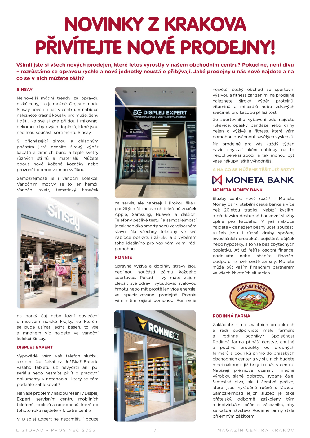 Leták Centrum Krakov magazín - strana 7