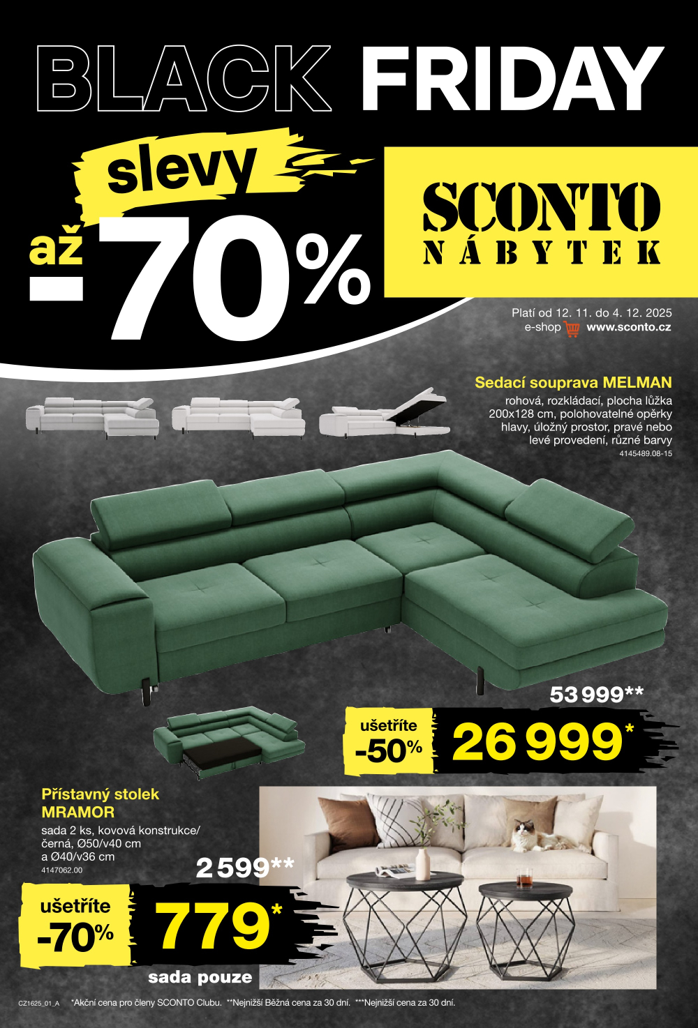 Leták SCONTO Nábytek leták -  Black Friday - strana 1