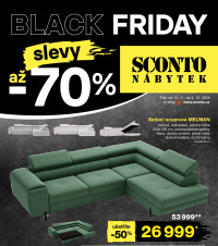 Akční leták SCONTO Nábytek  -  Black Friday