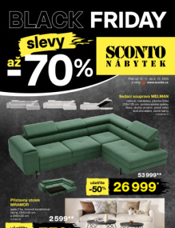 SCONTO Nábytek leták -  Black Friday