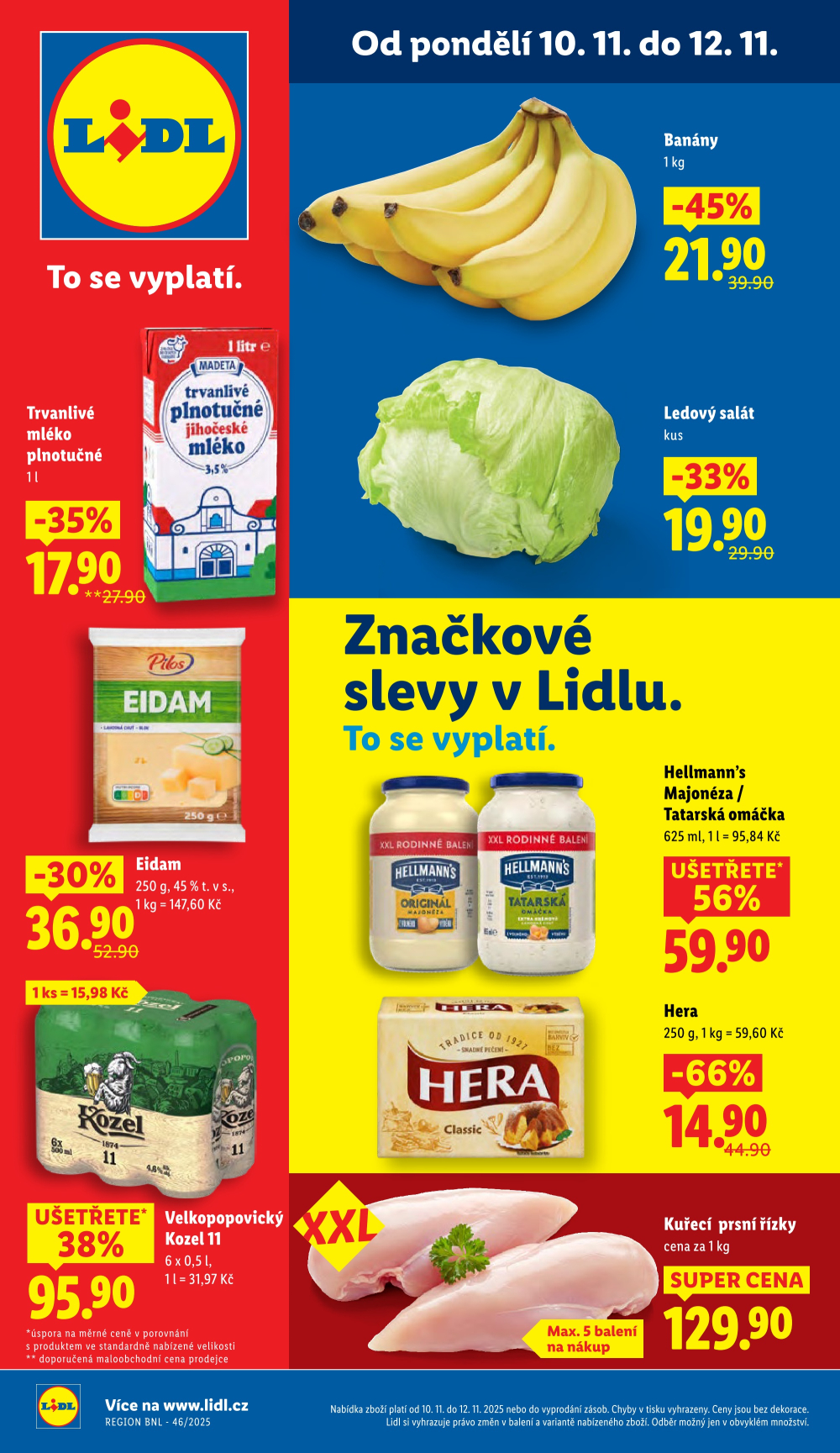 Leták Lidl leták od pondělí - Značkové slevy - strana 1